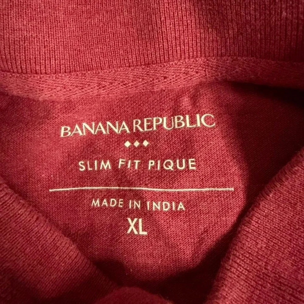 Banana Republic red polo shirt men Size‎ XL